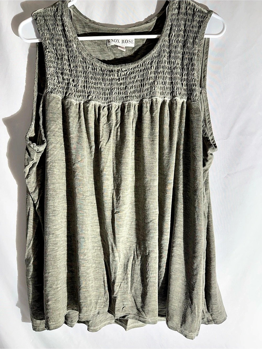 Knox Rose Green Smocked Tunic XXL Like New